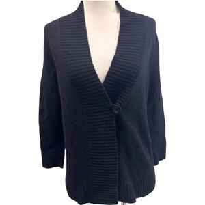 J. Crew Black Women's Cardigan Sweater Wool Cashmere Blend